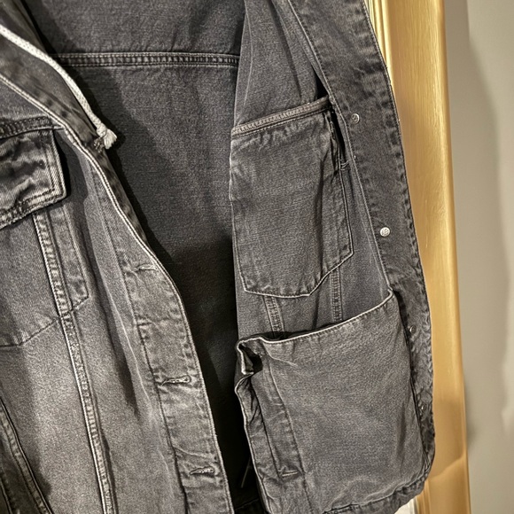 Free People Oversized Hooded Denim Jacket - Picture 8 of 14